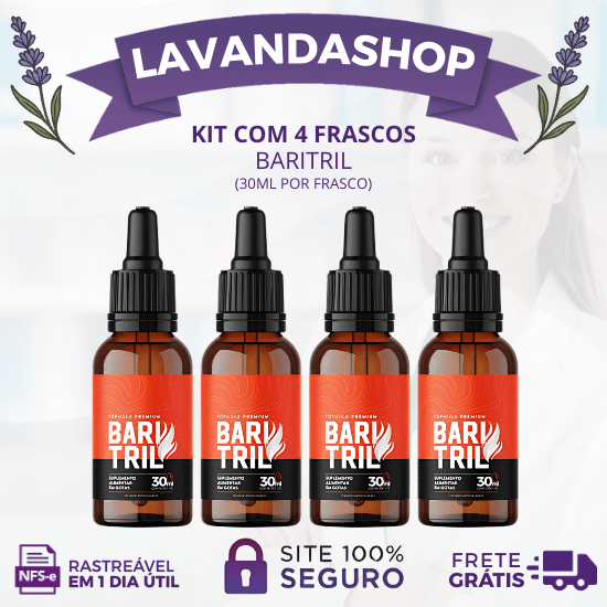 Comprar Baritril original em cápsulas, suplemento natural para emagrecimento e perda de peso.
