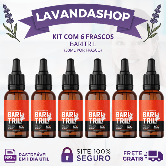 BARITRIL 30ML - PERDA DE PESO SAUDÁVEL - PROMOÇÃO OFICIAL (KITS COM 2 UNIDADES) + FRETE GRÁTIS - Lavanda Shop