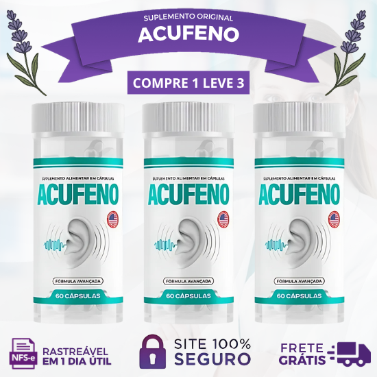 ACUFENO: O ALÍVIO PARA OS RUÍDOS NO OUVIDO - PROMOÇÃO OFICIAL (CADA KIT CONTÉM 3 UNIDADES) + FRETE GRÁTIS!