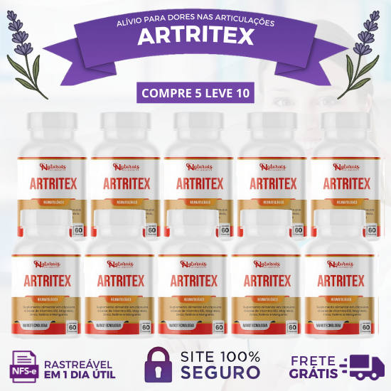 ARTRITEX - ALÍVIO NATURAL PARA DORES NAS ARTICULAÇÕES - PROMOÇÃO OFICIAL (CADA KIT CONTÉM 2 UNIDADES) + FRETE GRÁTIS