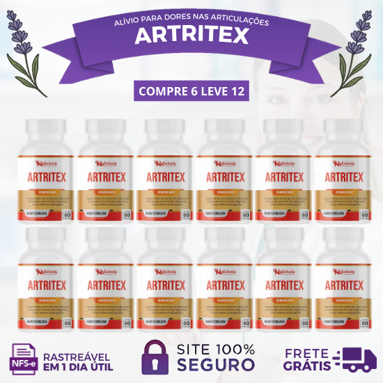 ARTRITEX - ALÍVIO NATURAL PARA DORES NAS ARTICULAÇÕES - PROMOÇÃO OFICIAL (CADA KIT CONTÉM 2 UNIDADES) + FRETE GRÁTIS