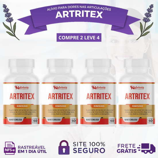 ARTRITEX - ALÍVIO NATURAL PARA DORES NAS ARTICULAÇÕES - PROMOÇÃO OFICIAL (CADA KIT CONTÉM 2 UNIDADES) + FRETE GRÁTIS