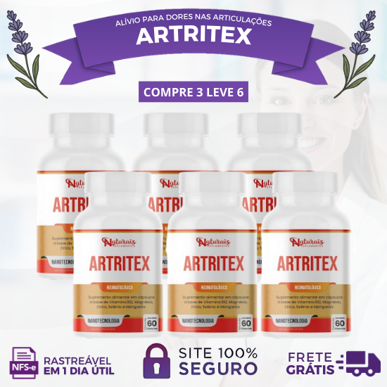 ARTRITEX - ALÍVIO NATURAL PARA DORES NAS ARTICULAÇÕES - PROMOÇÃO OFICIAL (CADA KIT CONTÉM 2 UNIDADES) + FRETE GRÁTIS