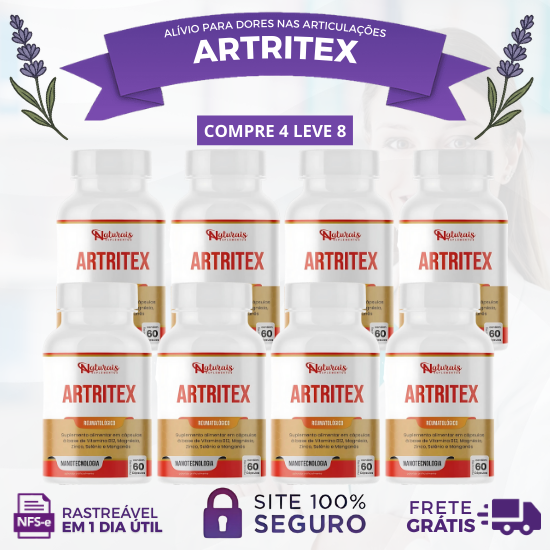 ARTRITEX - ALÍVIO NATURAL PARA DORES NAS ARTICULAÇÕES - PROMOÇÃO OFICIAL (CADA KIT CONTÉM 2 UNIDADES) + FRETE GRÁTIS