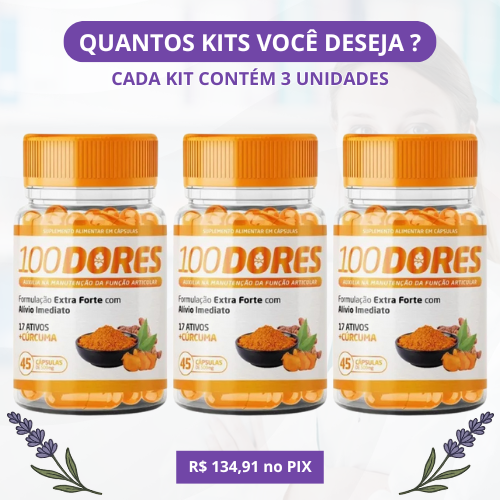 100 Dores – Suplemento original para bem-estar diário | Compre 1 Leve 3 + Frete Grátis