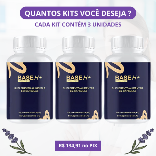 BASE H+® ENERGIA E POTÊNCIA - CADA KIT CONTÉM 3 POTES - PROMOÇÃO OFICIAL COM FRETE GRÁTIS