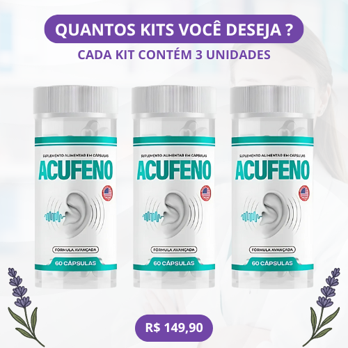 ACUFENO: O ALÍVIO PARA OS RUÍDOS NO OUVIDO - PROMOÇÃO OFICIAL (CADA KIT CONTÉM 3 UNIDADES) + FRETE GRÁTIS!